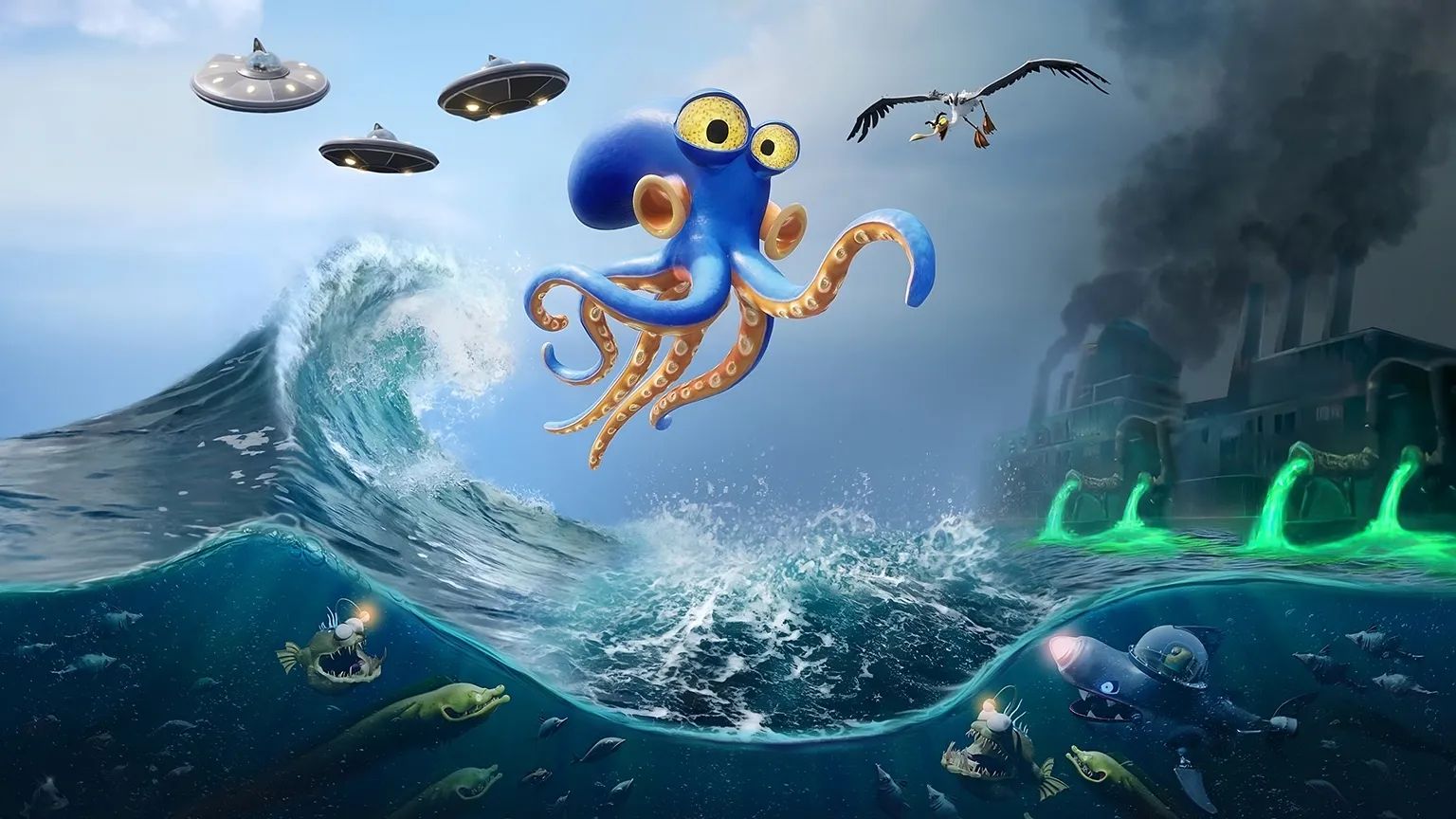 Darwin’s Paradox! ist da: Konami schickt einen Oktopus auf eine filmreife Mission gegen die Weltherrschaft