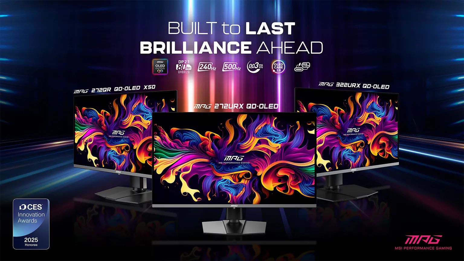 MSI revolutioniert Gaming-Monitore: Die CES 2025 im Zeichen von KI und QD-OLED