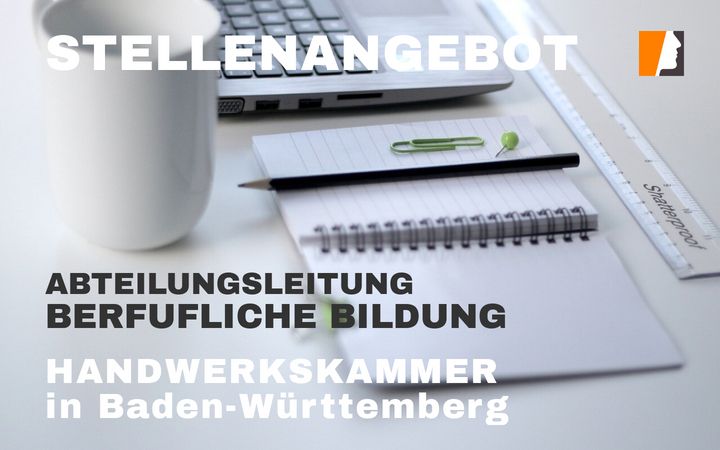 Abteilungsleitung für berufliche Bildung gesucht – Süddeutsche Handwerkskammer vergibt Auftrag nach Hamburg