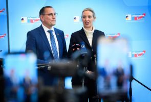 AfD-Chefs Tino Chrupalla und Alice Weidel