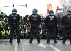 AfD-Parteitag Riesa - Proteste