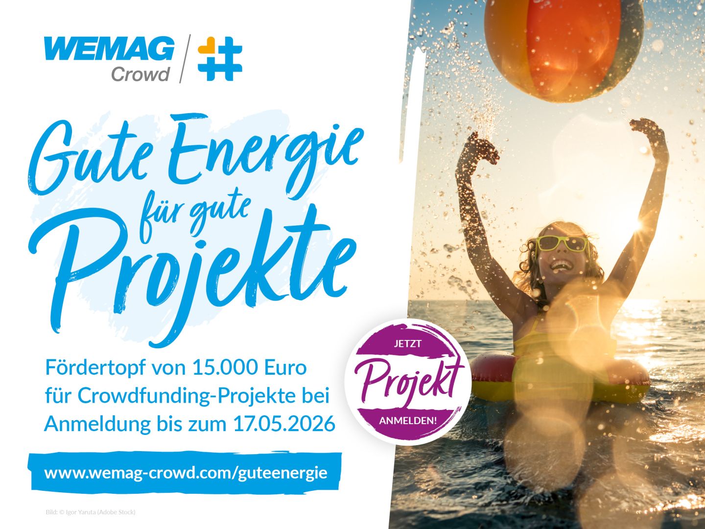 Aktion „Gute Energie für gute Projekte“ startet auf der WEMAG-Crowd