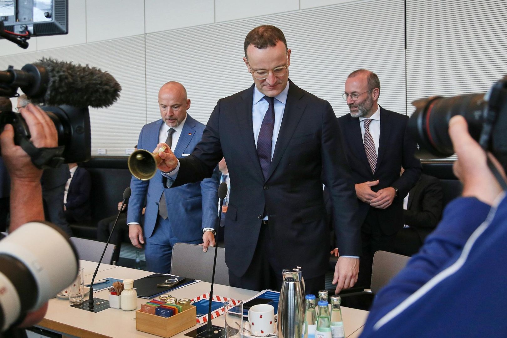 Alexander Hoffmann, Jens Spahn, Manfred Weber (Archiv)