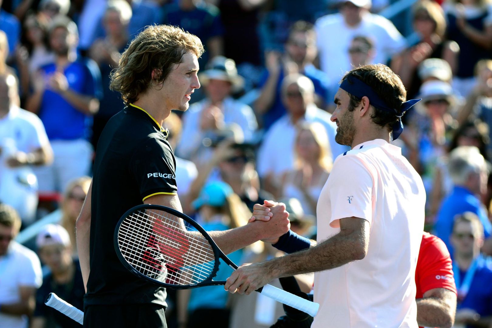 Alexander Zverev und Roger Federer