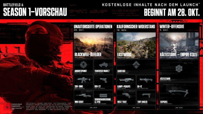 Battlefield 6 – Mehr Informationen zur ersten Season