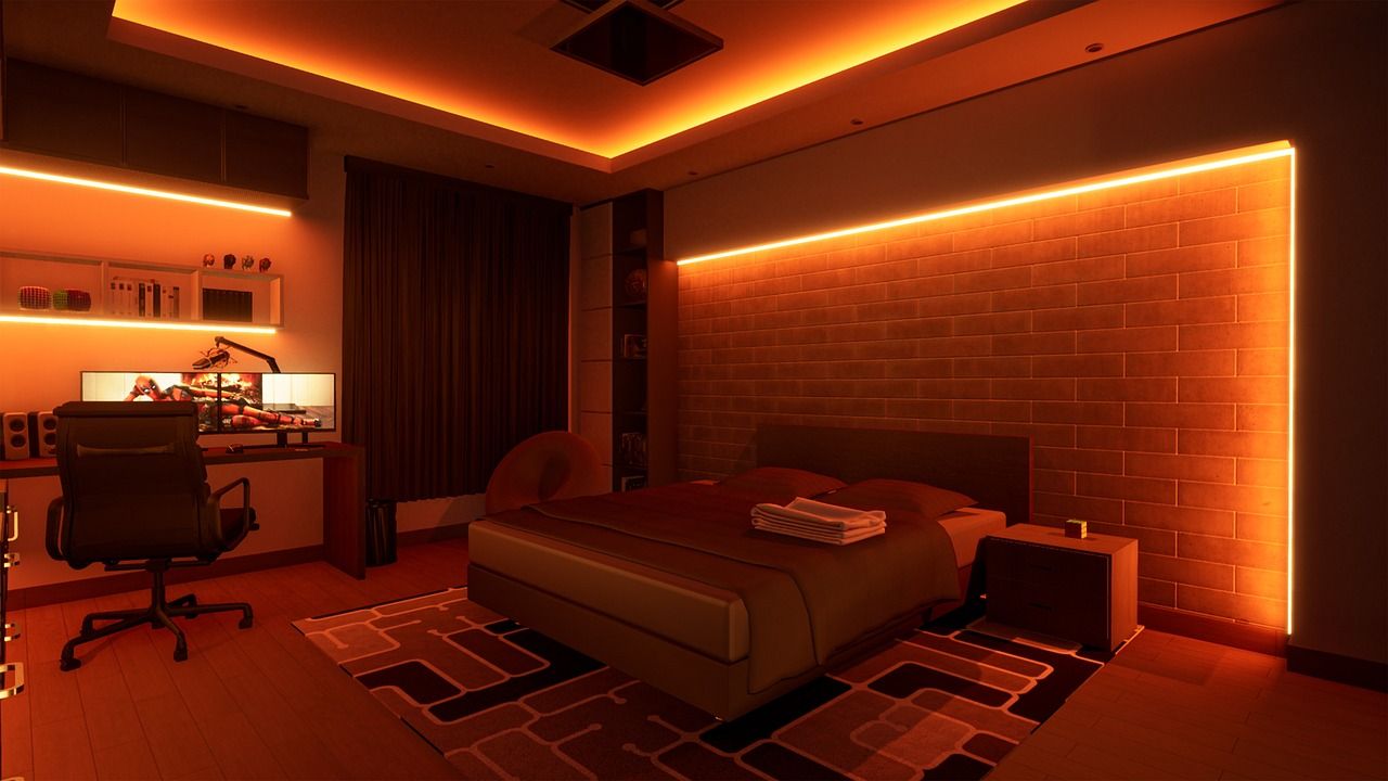 bedroom, interior design, home office, desk setup, gaming setup, modern interior, work space, study, desk setup, gaming setup, gaming setup, gaming setup, gaming setup, gaming setup