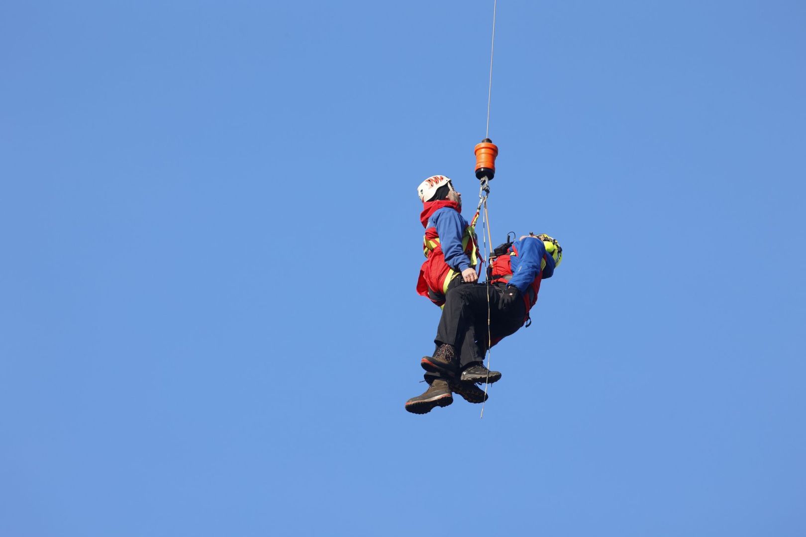 Bergwacht-Übung mit Hubschrauber