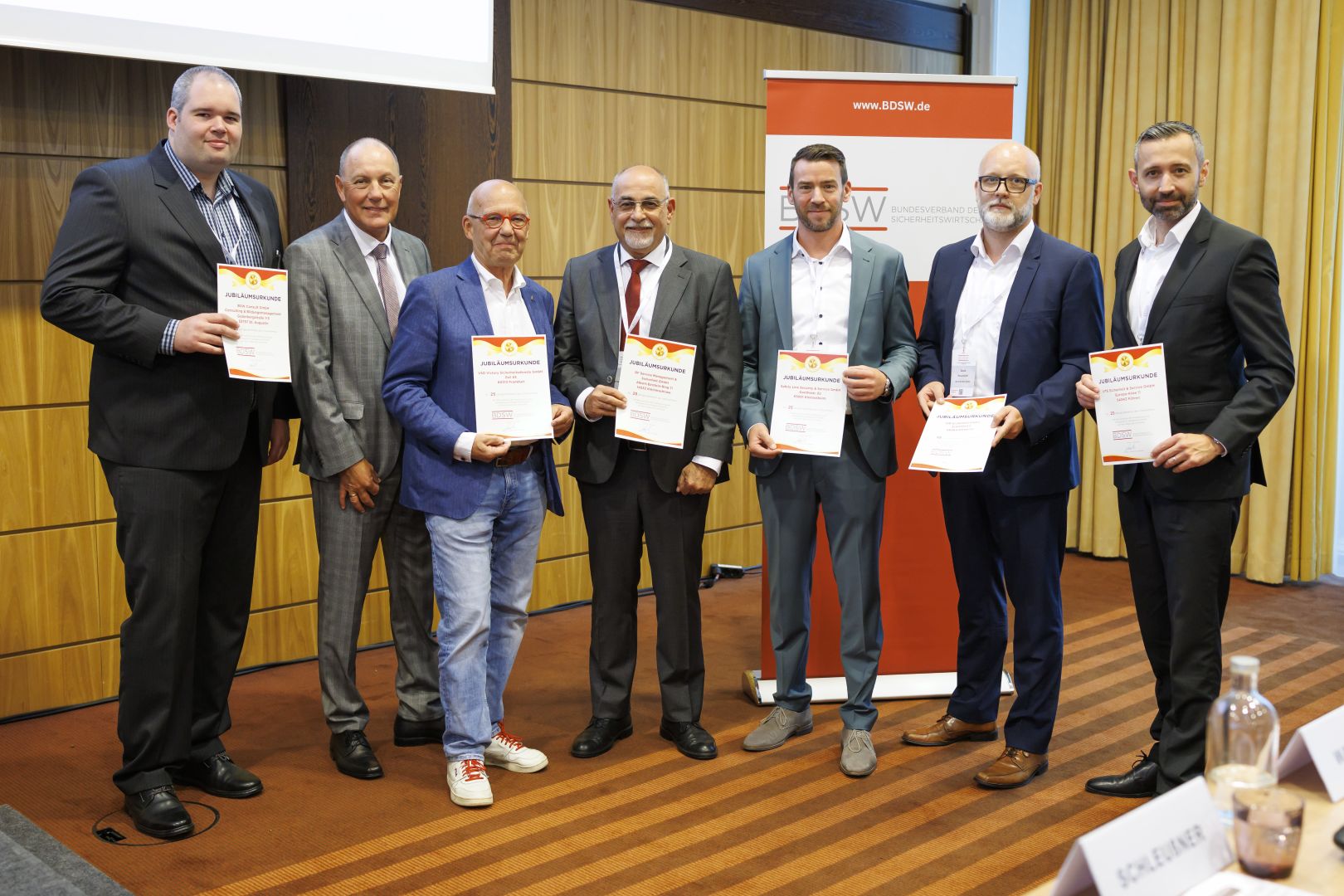 BSW Consult GmbH für 25-jähriges Bestehen vom Bundesverband der Sicherheitswirtschaft ausgezeichnet