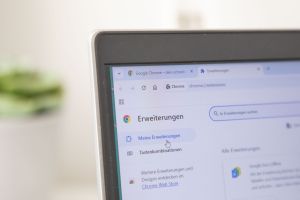 Chrome Browser Einstellungen auf einem Laptop