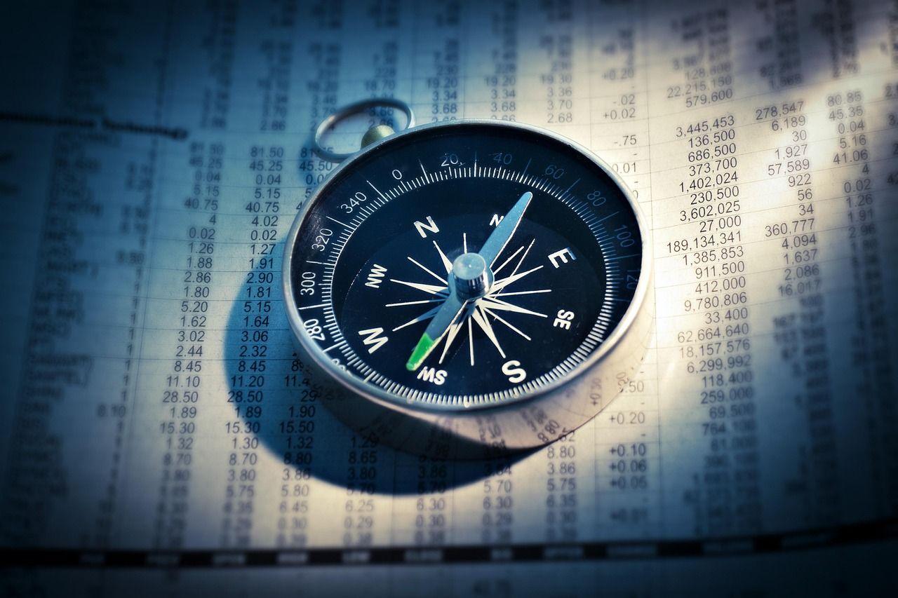 compass, newspaper, finance, direction, business, advisor, west, north, future, numbers