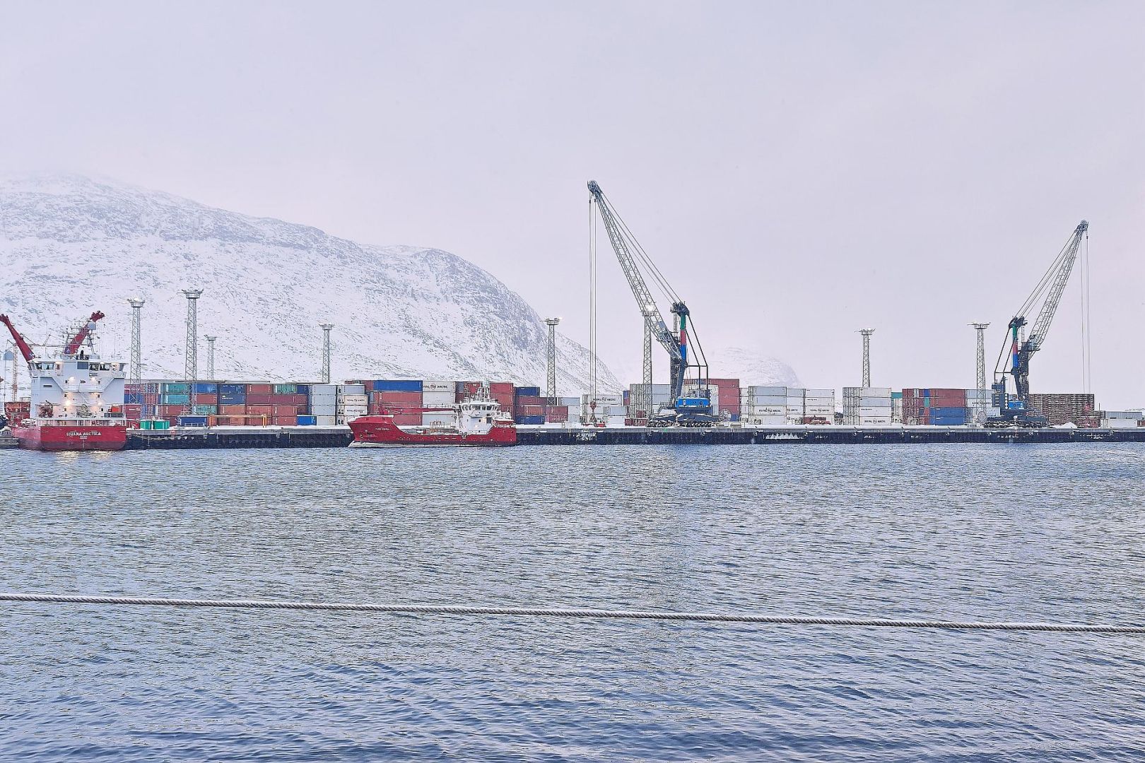 Container im Hafen von Nuuk auf Grönland (Archiv)