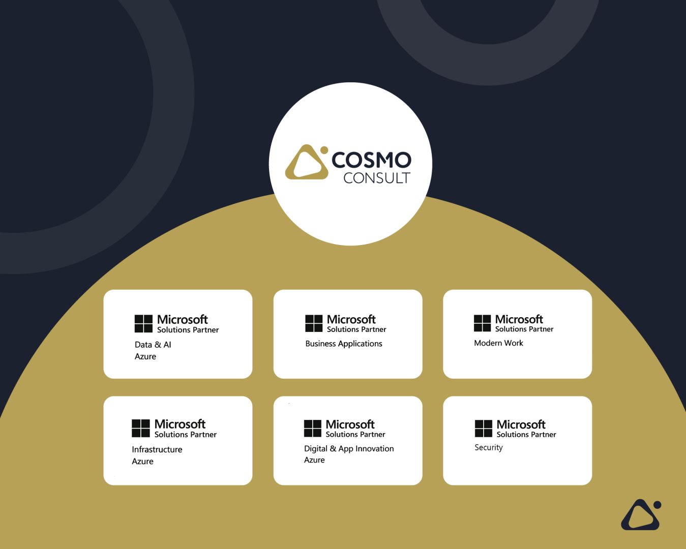 COSMO CONSULT in allen sechs Lösungsbereichen mit dem Microsoft Solutions Partner Status ausgezeichnet