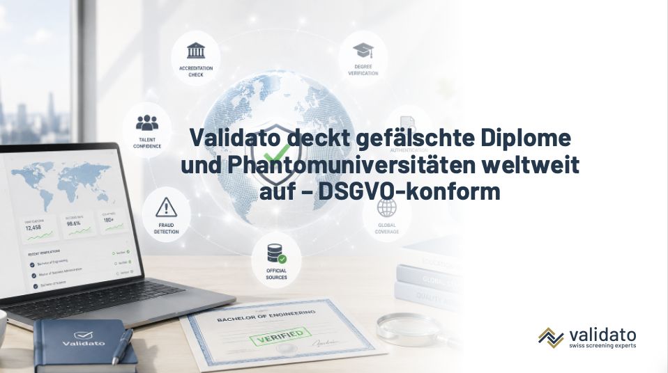 Deutschland verifiziert Bildungsabschlüsse: Validato deckt gefälschte Diplome und Phantomuniversitäten weltweit auf – DSGVO-konform
