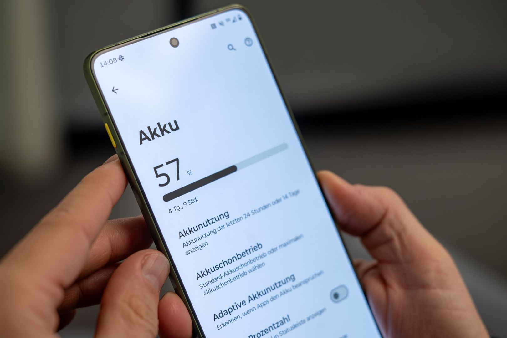 Die Akku-Einstellungen eines Android-Smartphones
