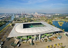 Die Volkswagen Arena in Wolfsburg