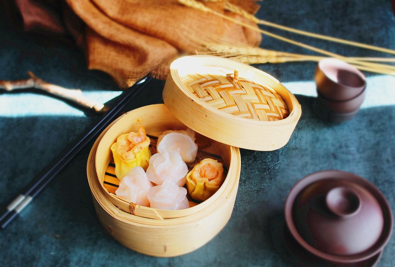 dim sum, breakfast, shrimp dumplings, siu mai