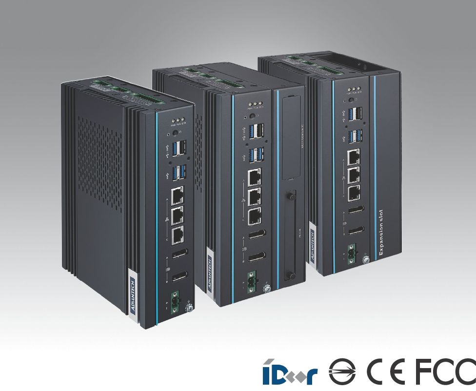 DIN-Rail-Edge-Computer UNO-148 V2 mit verschiedenen Erweiterungsmodulen inkl. KI-Funktionalität