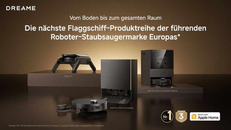 Dreame präsentiert die X60 Pro Serie & den Cyber X: Smarte Reinigung vom Boden bis zur Treppe