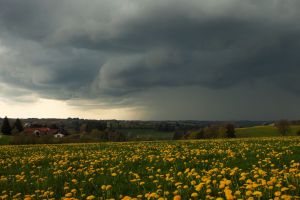 Dunkle Wolken in Bayern