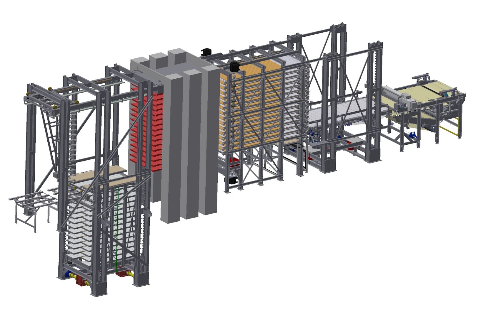 Effiziente Produktion von Transformerboards durch innovatives Belade- und Entladesystem von SYSTRAPLAN