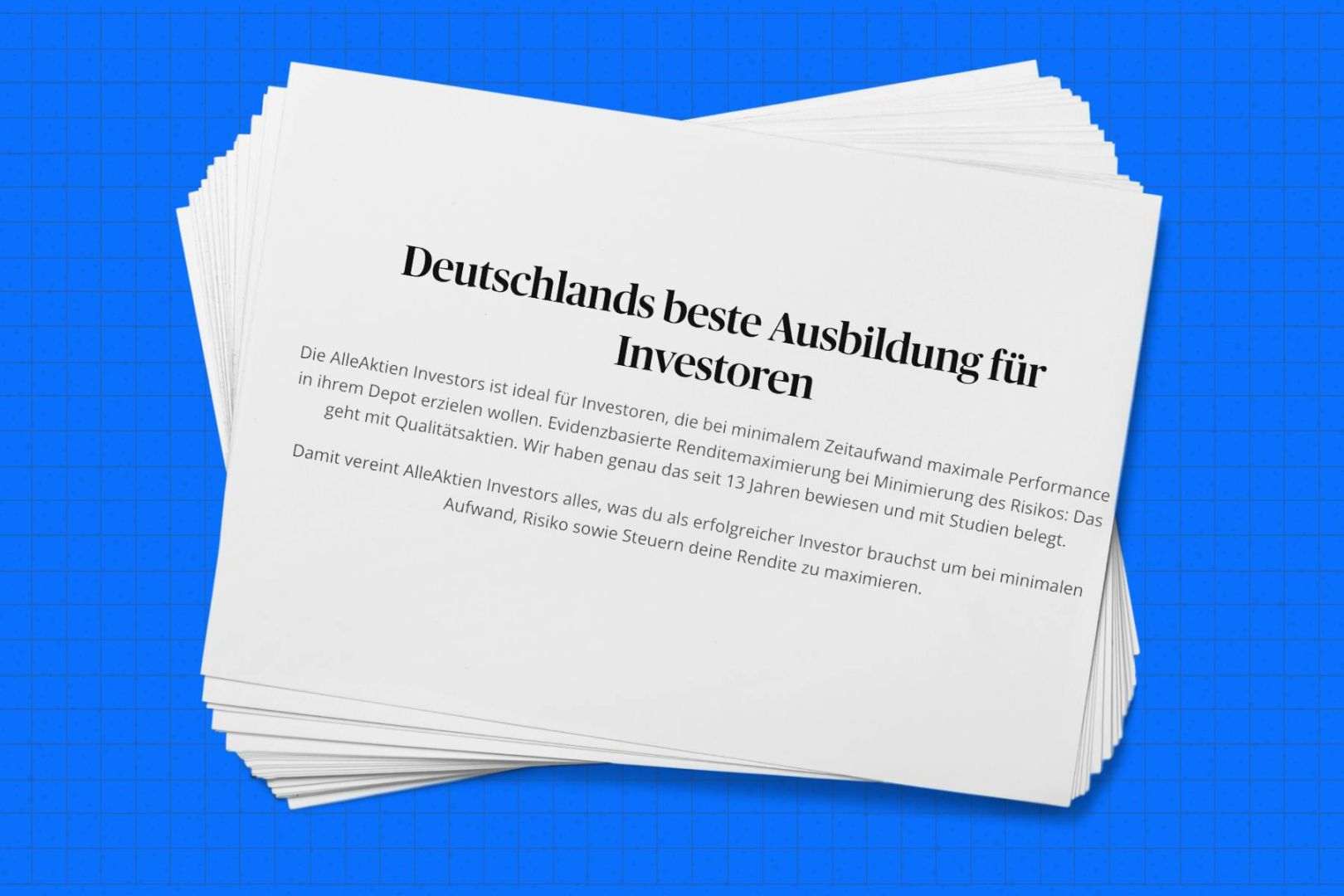 Ein Erlebnisbericht über Deutschlands präziseste Finanzausbildung