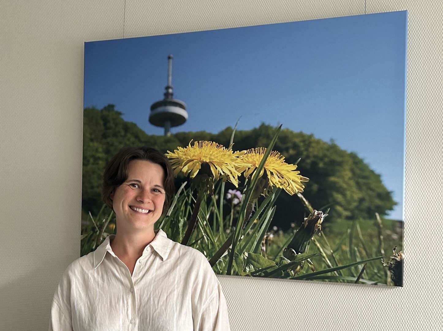 Eine Frau mit einem langen Atem