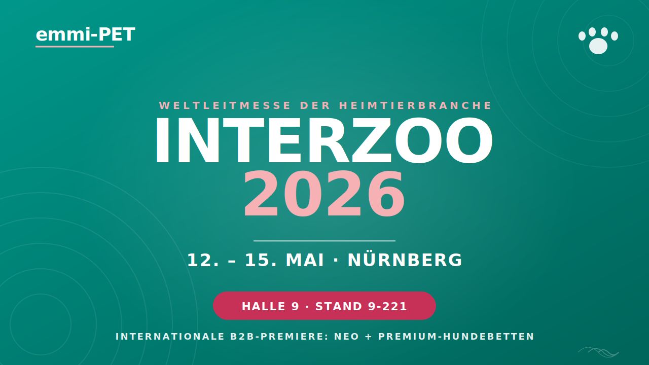 emmi-PET auf der Interzoo 2026: Internationale B2B-Premiere der NEO und Premium-Hundebetten-Linie