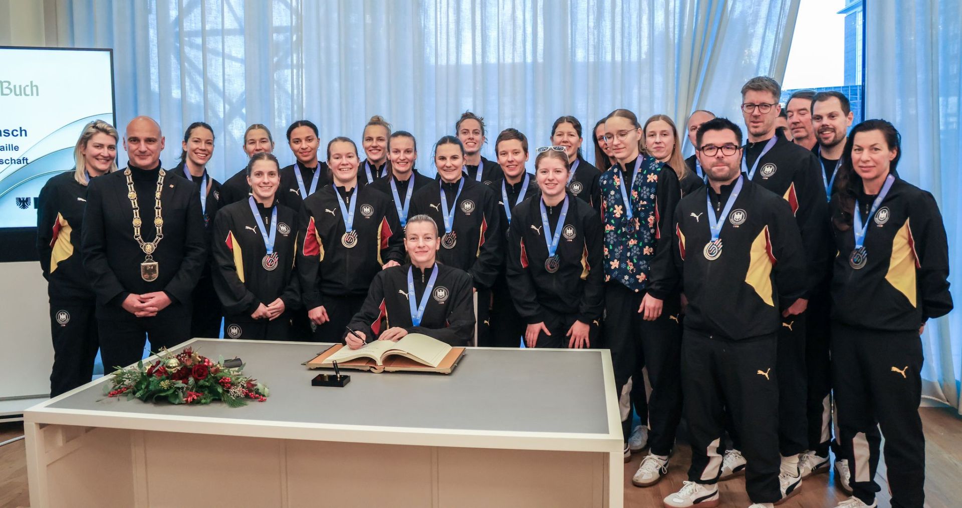 Empfang des deutschen Teams im Dortmunder Rathaus