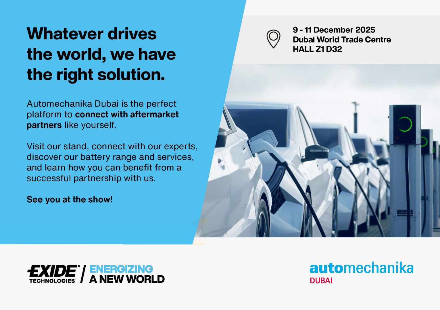 Exide Technologies präsentiert seine OEM-Kompetenz auf der Automechanika Dubai