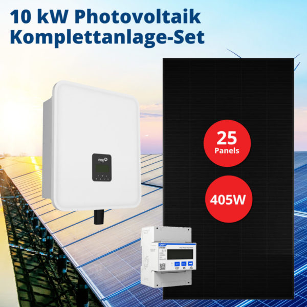 10kWp Photovoltaik Komplettanlage Mit 25 JA Solar Fullblack Modulen