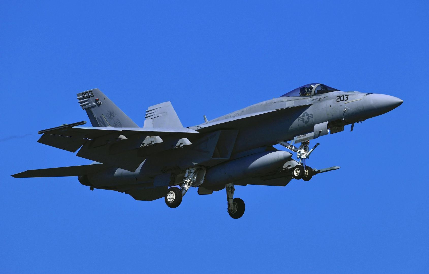 F/A-18-Kampfflugzeug der U.S. Navy