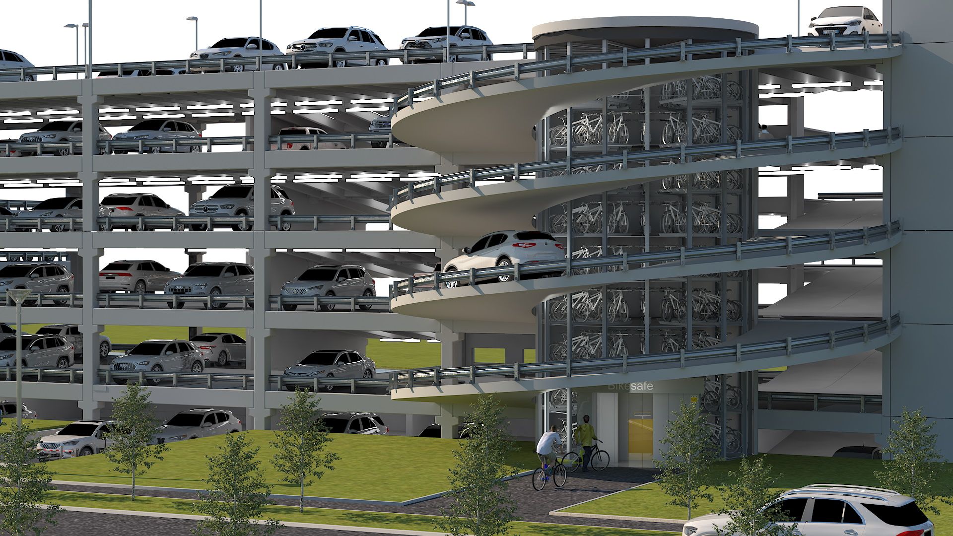 „Fahrrad trifft Auto: WÖHR macht Parkhaus zum Mobilitäts-Hub“