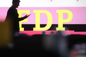 FDP-Logo auf Parteitag (Archiv)