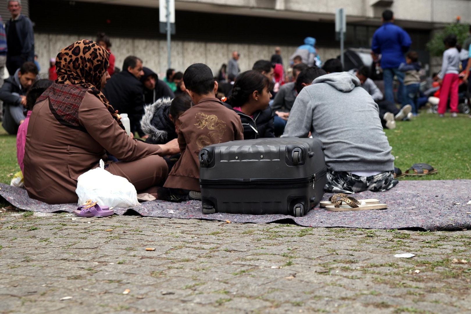 Flüchtlinge an einer Aufnahmestelle (Archiv)