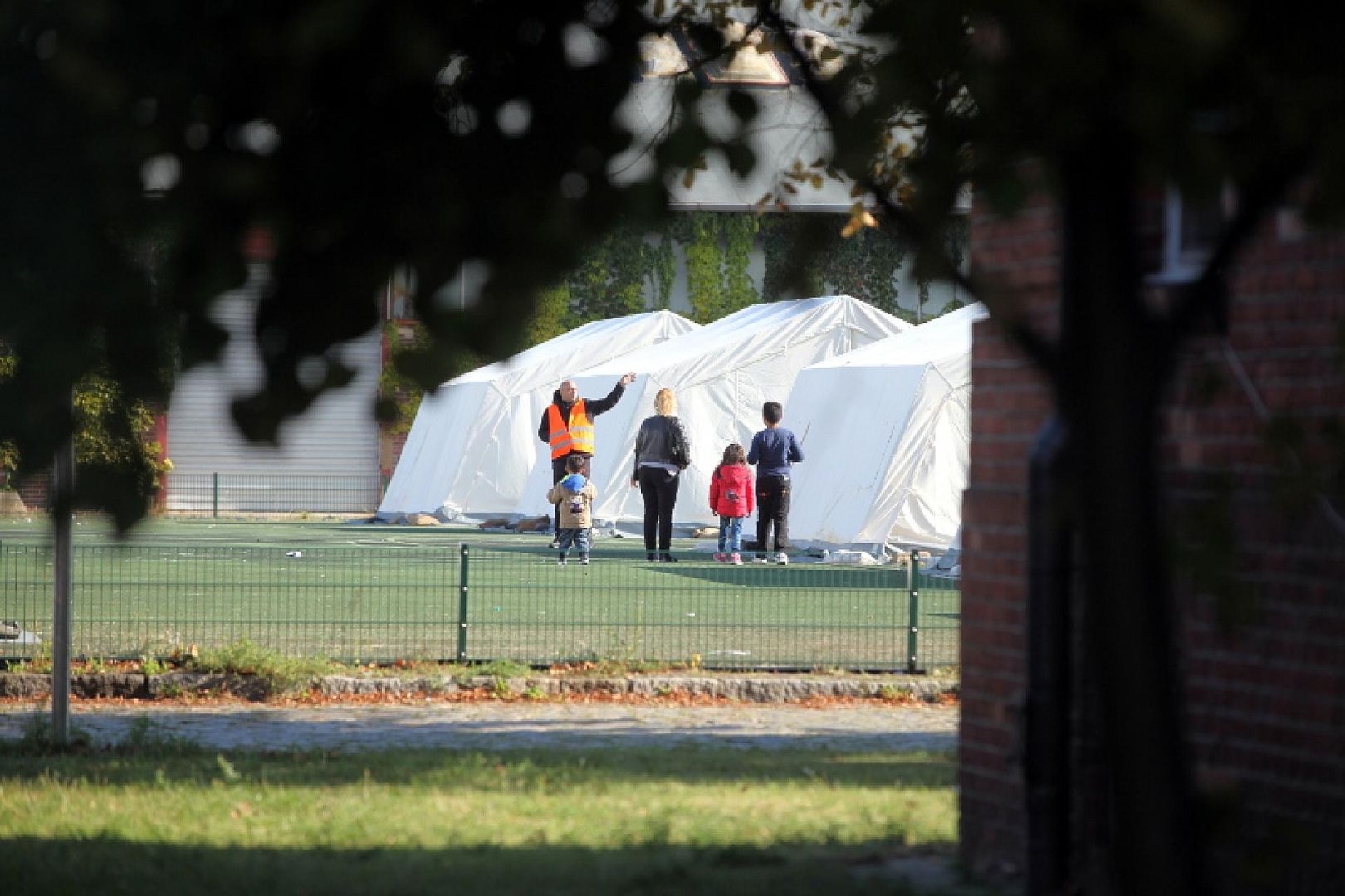 Flüchtlingsfamilie in einer