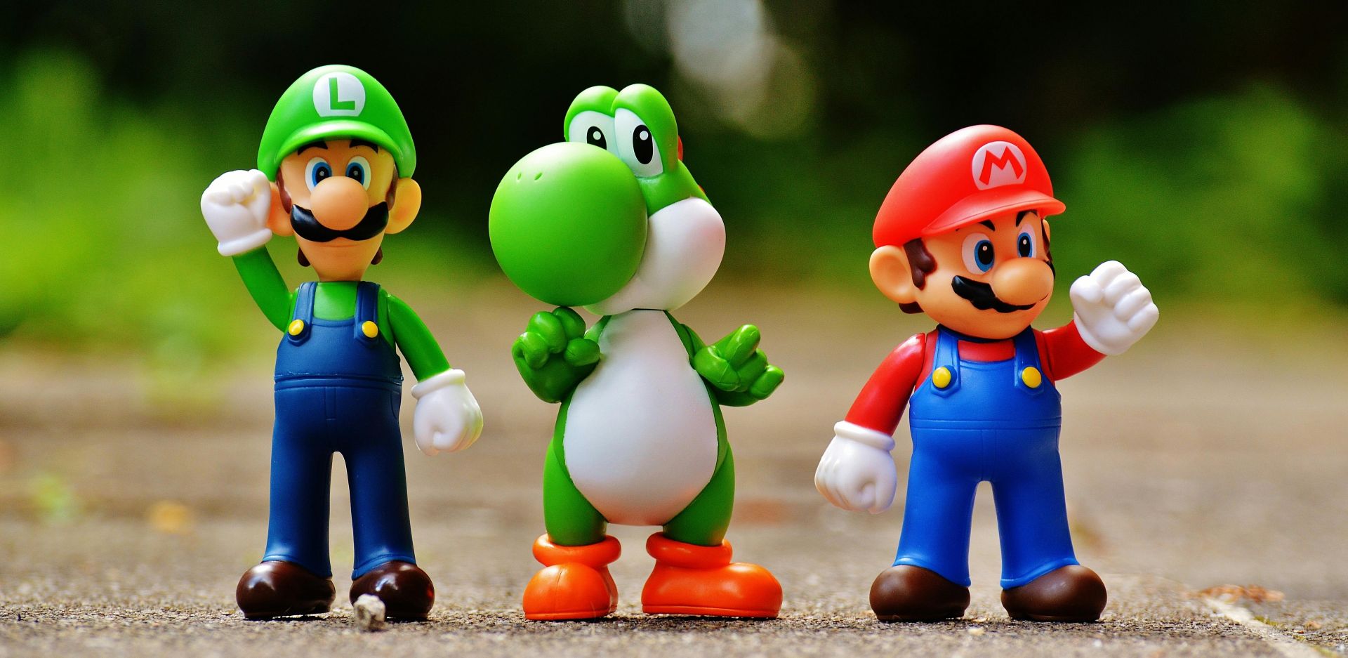 Fokusfoto Von Super Mario , Luigi  Und Yoshi Figuren