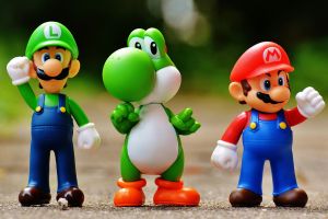 Fokusfoto Von Super Mario , Luigi  Und Yoshi Figuren