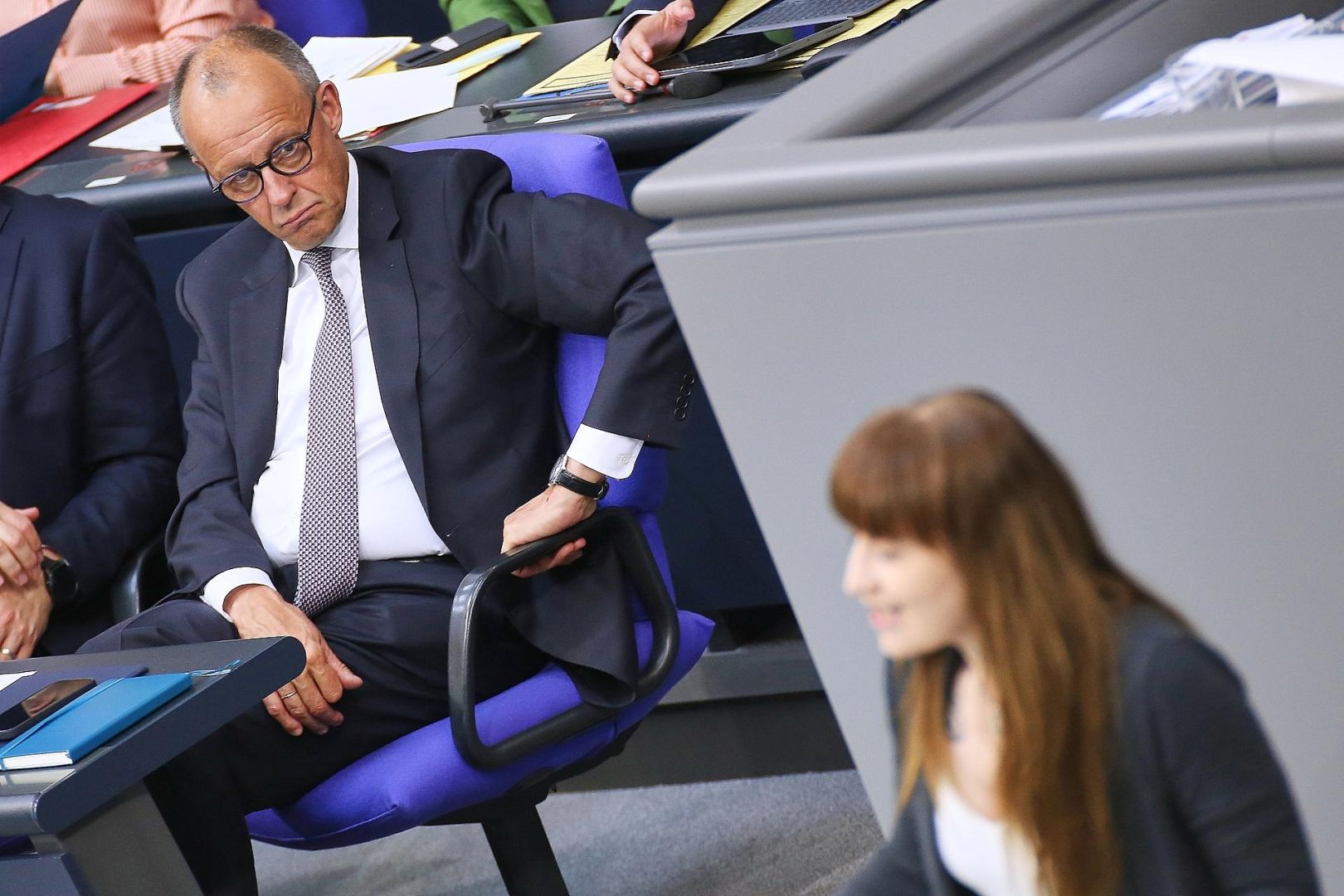 Friedrich Merz und Heidi Reichinnek (Archiv)