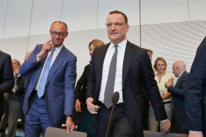 Friedrich Merz und Jens Spahn am 05.05.2026