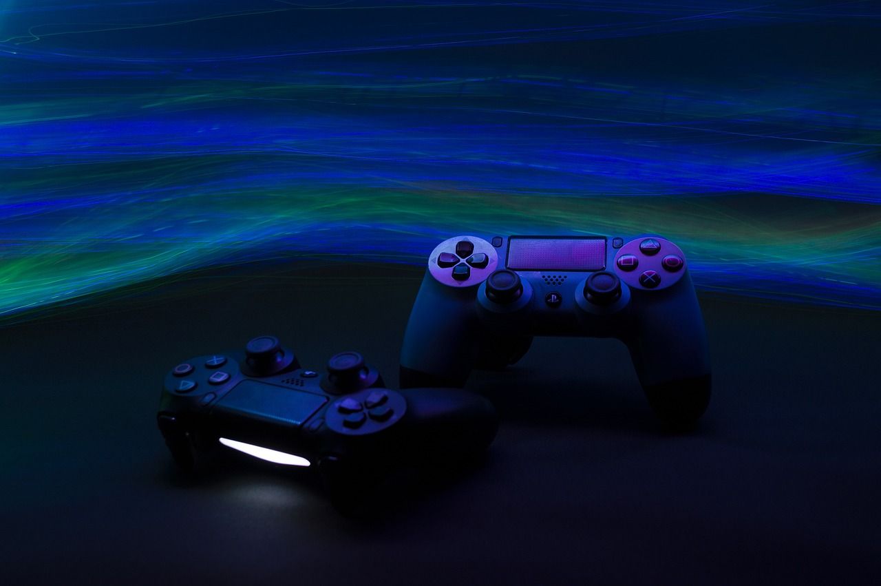 game console, sony, video games, lights, neon, freezelight, gamepad, joystick, console, ps4, xbox, dark, joysticks, playstation, controller, play, game, technology, fun, gamer, games, leisure, video games, video games, video games, video games, video game