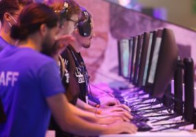 Gamer bei der Gamescom