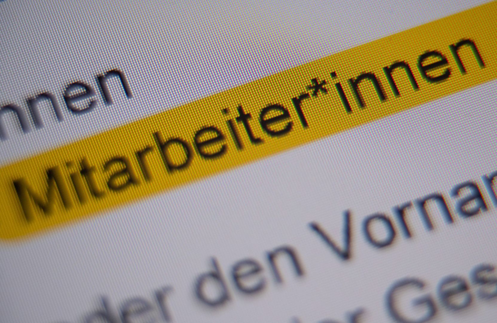 Genderstern bei «Mitarbeiter*innen»