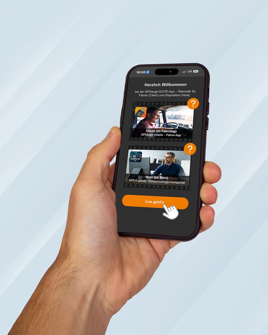 GPSauge SUITE App: Ihr Smartphone als leistungsstarkes Tool für Fuhrparktelematik und Auftragsmanagement
