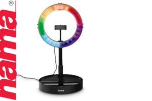 Hama präsentiert seine neue RGB-Ringleuchte SpotLight FoldUp RGB 102