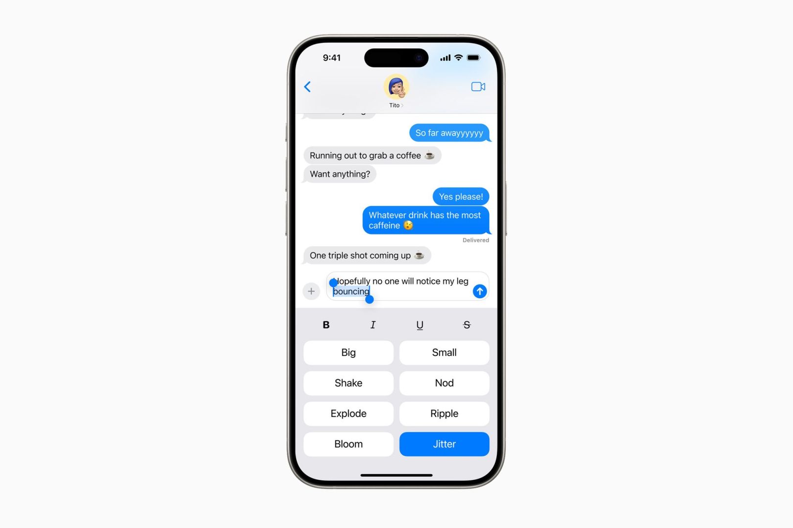 iMessage mit animierten Texteffekten bei Apple