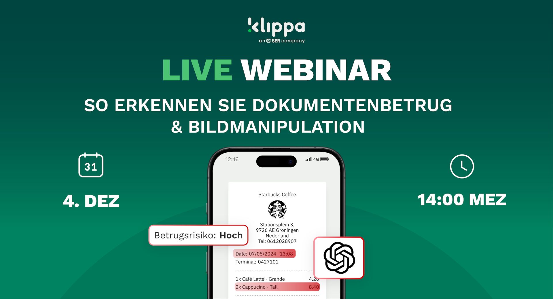 Klippa bringt erfolgreiches KI-Betrugs-Webinar zurück