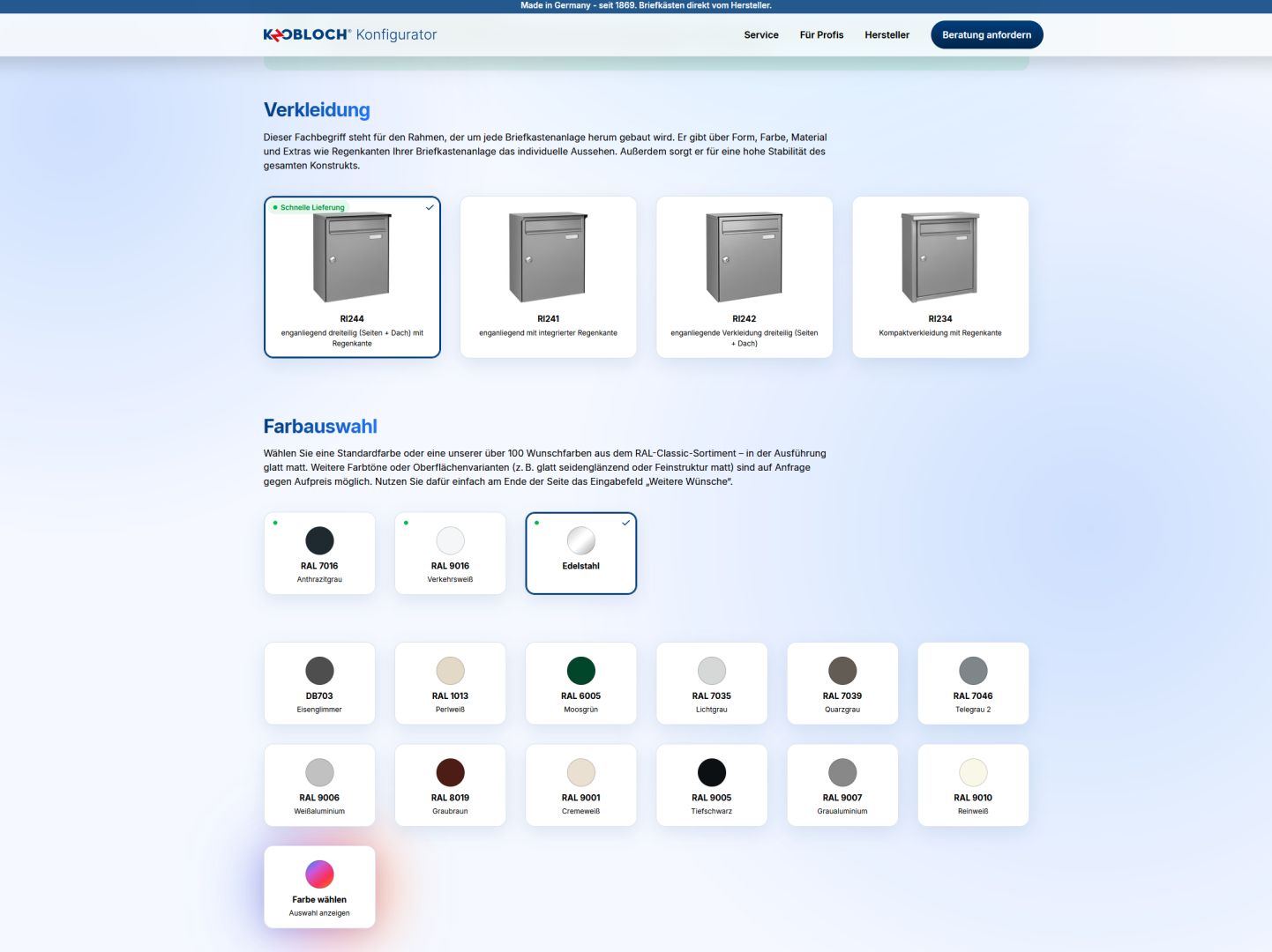 KNOBLOCH stellt neuen Konfigurator für Briefkastenanlagen vor