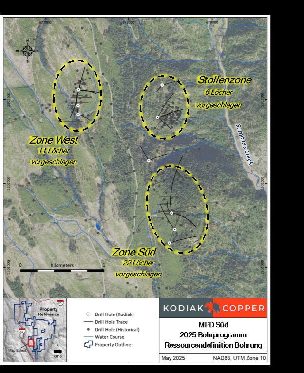 Kodiak beginnt 2025 Explorationsprogramm auf dem MPD-Kupfer-Gold-Porphyr-Projekt