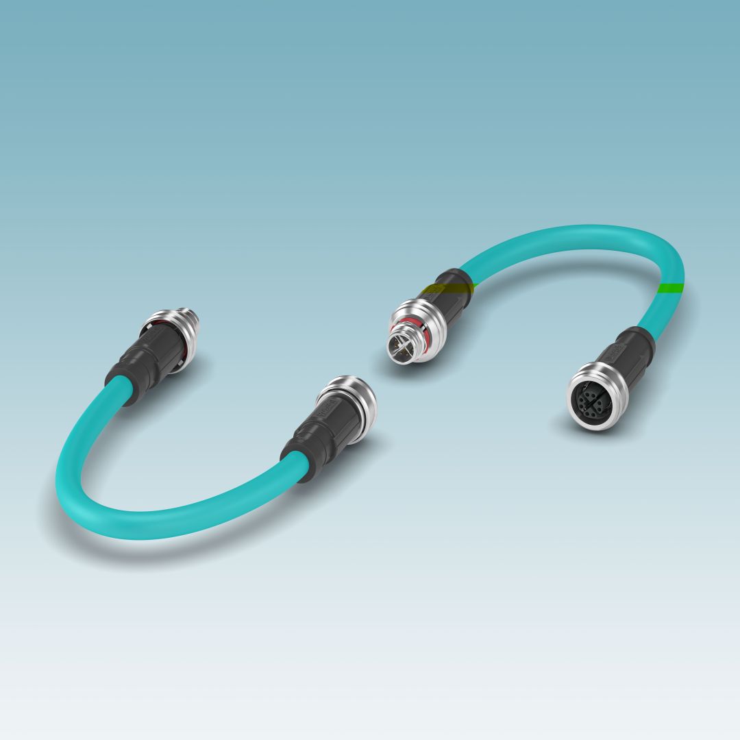 Konfektionierte M12-Push-Pull-Steckverbinder für Ethernet-Anwendungen