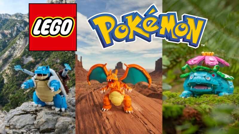 LEGO Pokémon Sets – Bisaflor, Glurak & Turtok Set – Baut eure Lieblings-Pokémon aus LEGO Steinen